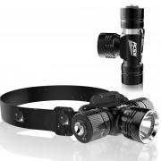 Scuba Diving Headlamp Dive Flashlight - PFSN Professional Underwater Headlight IPX68 Waterproof, 1200 Lumens, 4 Modes, 4800mAh Rechargeable Battery Powered, Dive Light Best for Snorkeling, Caving 