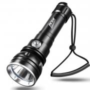 Scuba Dive Light Diving Flashlight 3000 Lumens Underwater Flashlight 150m Waterproof, 400m Long Throw Beam Diving Light, Best Rechargeable Dive Torch for Diver Snorkeling, Caving 