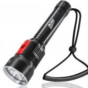 PFSN Dive Light Scuba Flashlight - 4000 Lumen Professional Diving Light 100M Waterproof Underwater Flashlight for Diving, Rechargeable LED Dive Torch Best Gear for Caving, Snorkeling, Spearfishing 