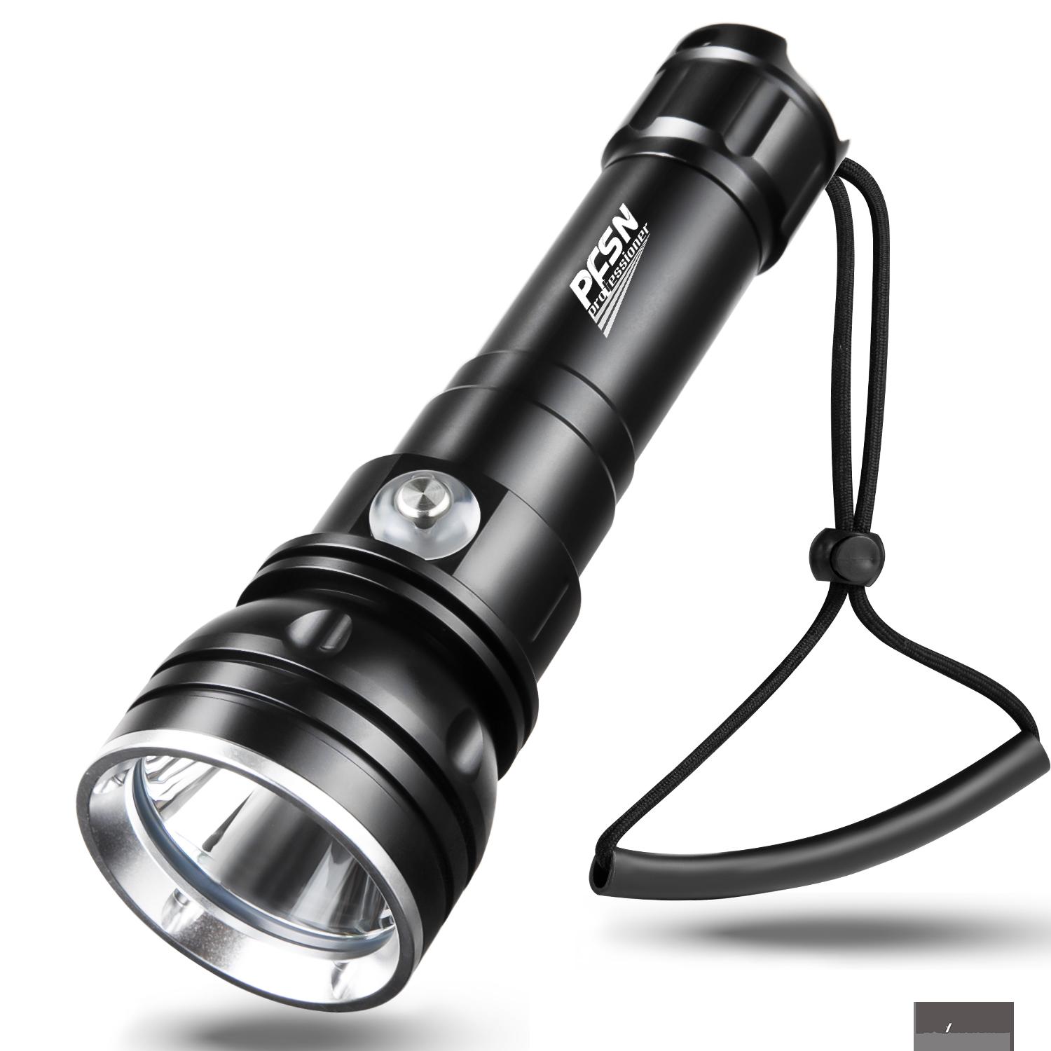 Scuba Dive Light Diving Flashlight 3000 Lumens Underwater Flashlight 150m Waterproof, 400m Long Throw Beam Diving Light, Best Rechargeable Dive Torch for Diver Snorkeling, Caving 