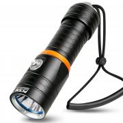 Dive Light Scuba Diving Flashlight - PFSN 3500 Lumens Underwater Flashlight for Diving, Professional Diving Light with 400m Beam Distance, 20Hrs Long-Lasting, Rechargeable IPX68 Waterproof Flashlight