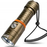 PFSN Dive Light Diving Flashlight - 3500 Lumens Underwater Flashlight for Diving, 400m Beam Distance, 20Hrs Long Last, Rechargeable Scuba Flashlight Best for Scuba Diving, Caving, Spearfishing