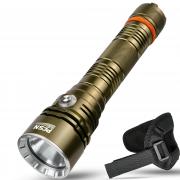 Dive Light Scuba Diving Flashlight - PFSN 6000 Lumens LED Dive Torch with Wrist Mount, Underwater Flashlight IPX68 Waterproof, Rechargeable Diving Light Best for Diver Submersible Caving, Snorkeling